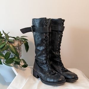 Nine West Lace-Up Combat Boots